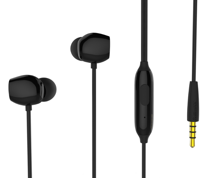 Remax RM-550 Clear Sound Quality Equalization Wired Music Earphone -Black - Zoom Image 1