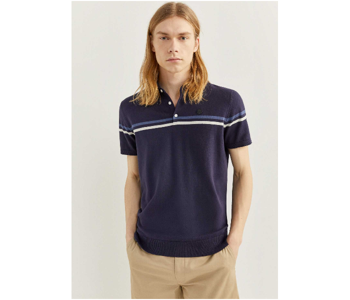 Springfield 142707512 Small Polo T-Shirt for Men - Medium Blue - Zoom Image 1