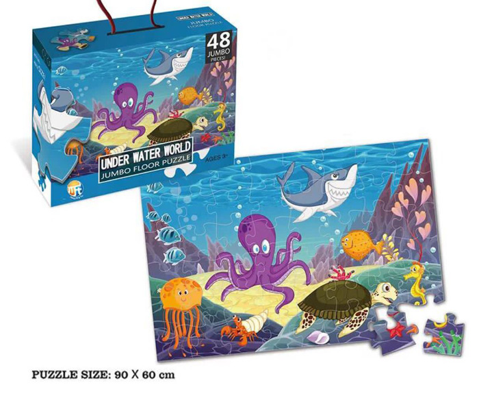 Under Water World 48 Piece Jumbo Floor Activity Puzzle For Kids - Zoom Image