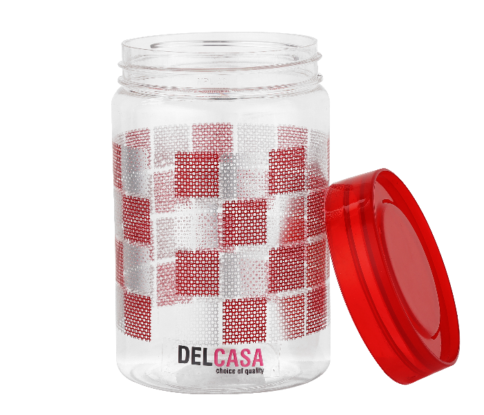 Delcasa DC2182 1500ml Lightweight Plastic Canister - Red - Zoom Image 3