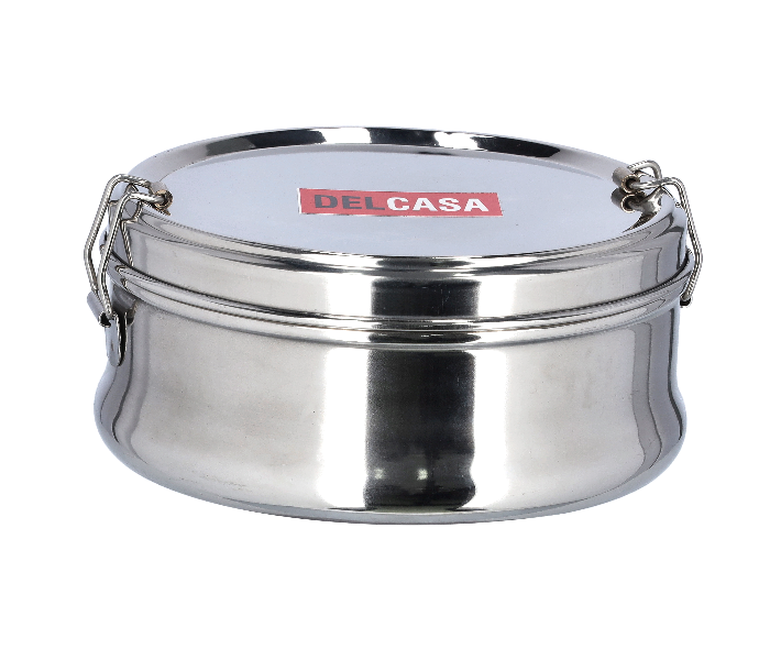 Delcasa DC1887 12.5 cm Stainless Steel Lunch Box with Plate -Silver - Zoom Image 1