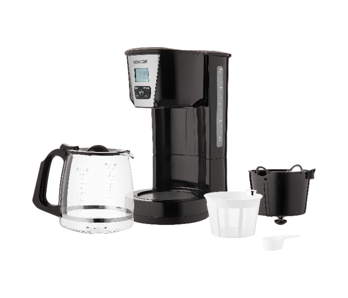 Sencor SCE5070 1000W 1.8Liter Coffee Maker with LCD Display-Silver and Black - Zoom Image 3