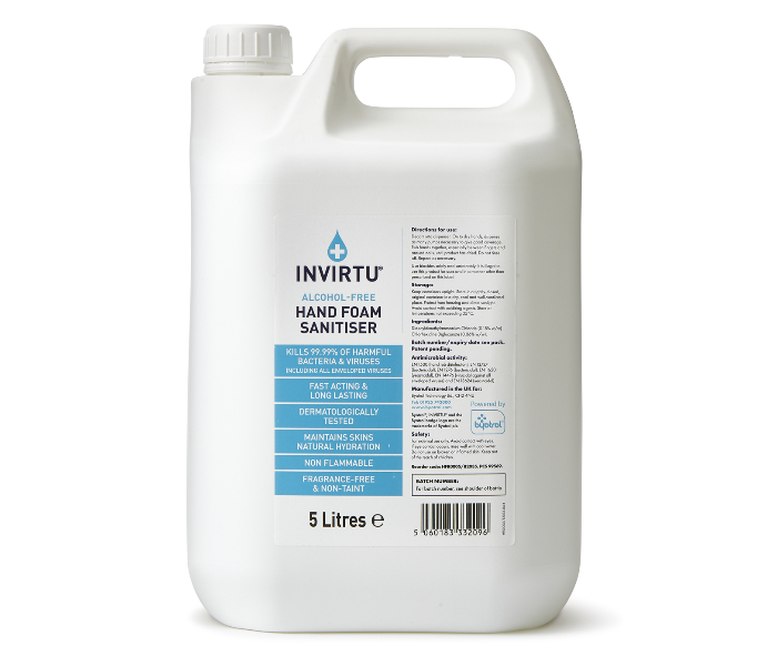 Invirtu HFR0005A-B2035 5 Liter Alcohol Free Hand Foam Sanitizers - Zoom Image