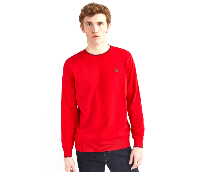 Springfield 141765761 Small Cotton Knitwear for Men - Red - Zoom Image 1