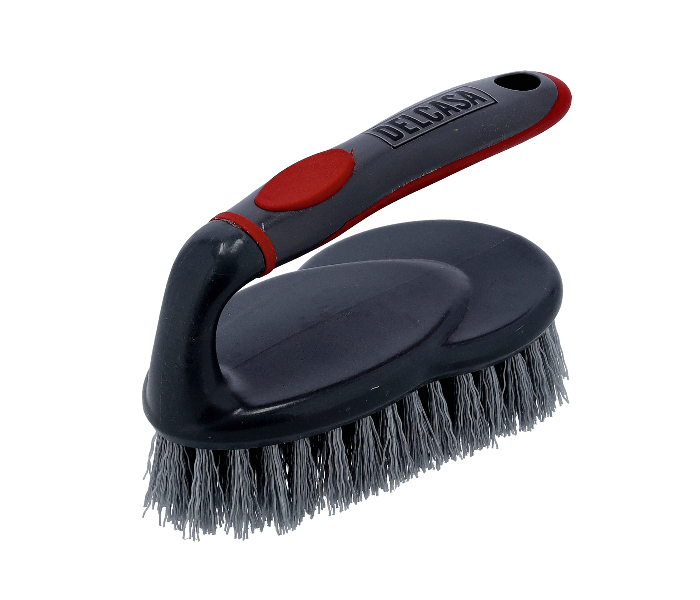 Delcasa DC1599 Non Slip Scrubbing Brush with Stiff Bristles - Red and Grey - Zoom Image 1