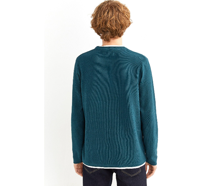 Springfield 141759224 XXL Cotton Knitwear for Men - Green - Zoom Image 3