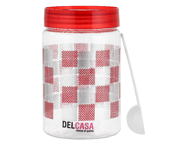 Delcasa DC2180 500ml Lightweight Plastic Canister - Red - Zoom Image 1