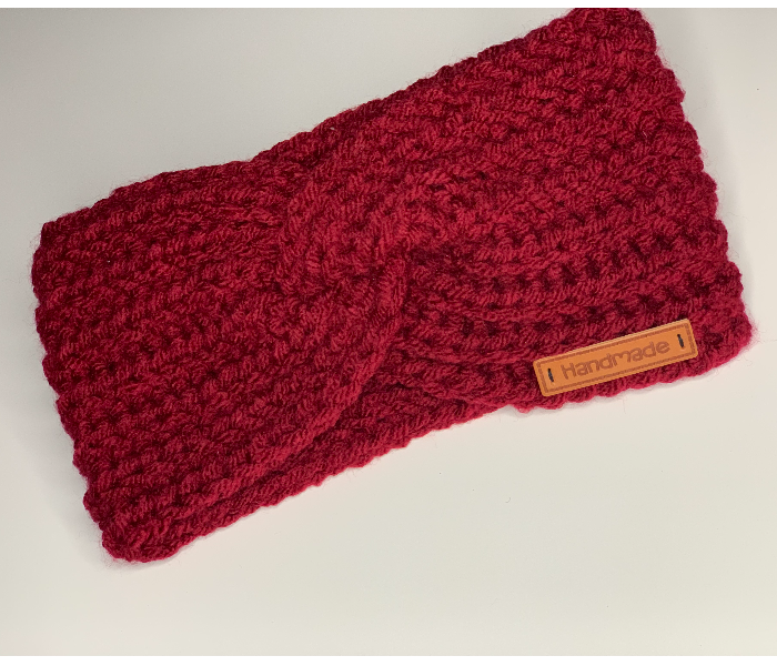 Crochet CAHB-1 Twisted Soft Handmade Ear Warmer Headbands for Adults - Red - Zoom Image 1