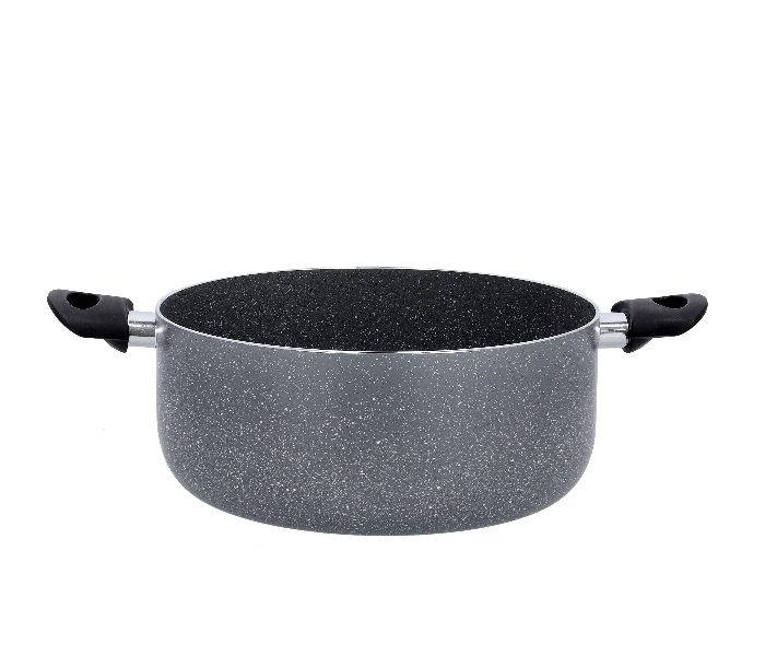 Delcasa DC1902 28 cm Granite Coated Casserole with Glass Lid -Grey - Zoom Image 3