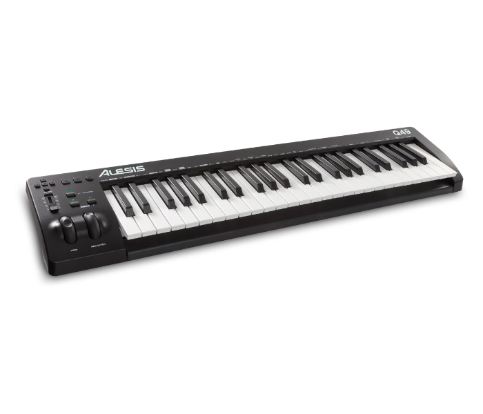 Alesis Q49 MKII 49 Key USB MIDI Keyboard Controller with Full Size Velocity Sensitive Synth Action Keys - Black - Zoom Image 3