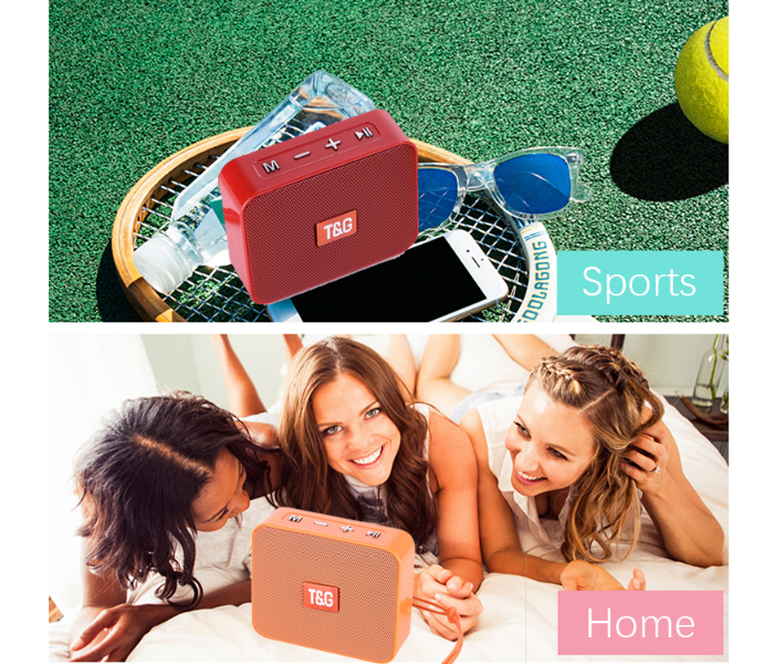 Portable 1778 Bluetooth Wireless Square Speaker - Red - Zoom Image 3