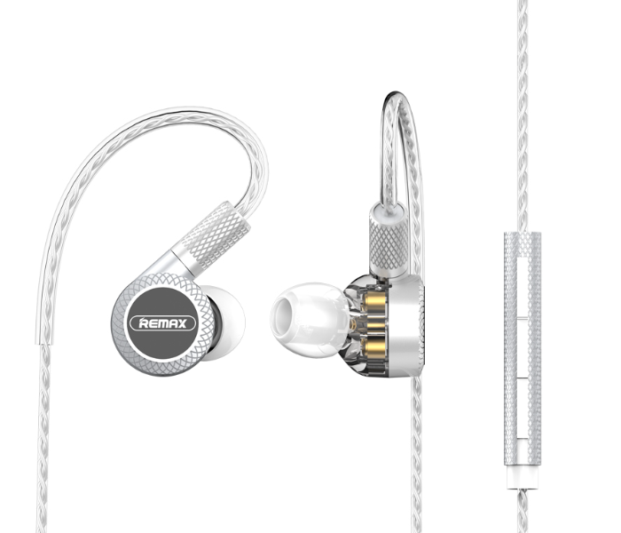 Remax RM-590 Triple-Moving-Coil Earphone -Silver - Zoom Image 1