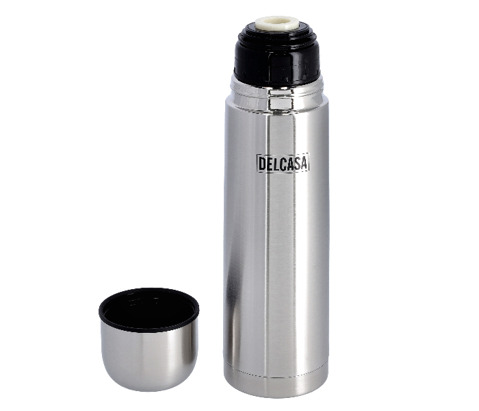 Delcasa DC1768 1000ml Stainless Steel Durable and Leak Proof Vacuum Bottle - Silver - Zoom Image 3