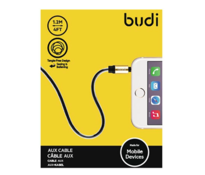 Budi 2724463920122 Stereo AUX Cable - Black - Zoom Image 2