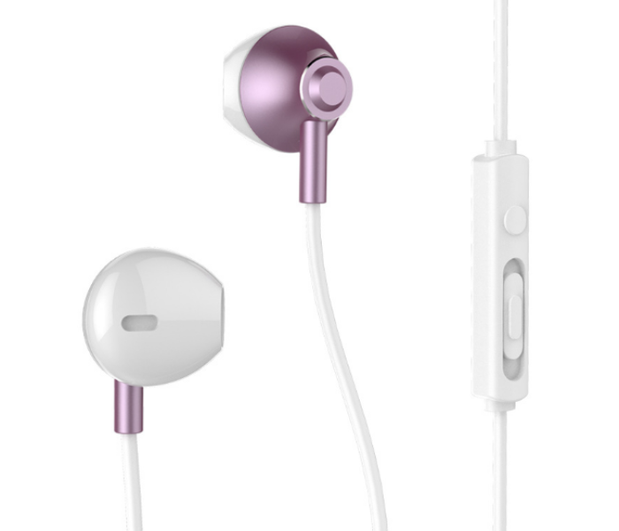 Remax RM-711 HD Microphone Wired Earphone -Rose Gold - Zoom Image 1