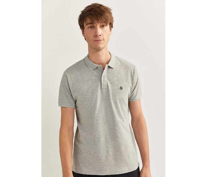 Springfield 143766643 XS Basic Slim Fit Polo Shirt for Men - Grey - Zoom Image 1