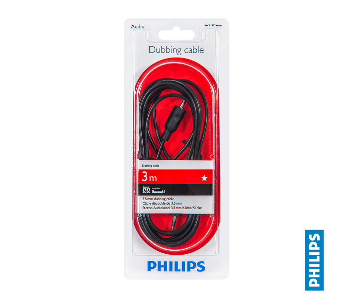 Philips SWA2533W-10 3meter High Purity Copper Conductor Stereo Dubbing Cable -Black - Zoom Image 5