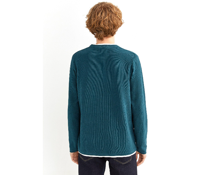 Springfield 141759224 XL Cotton Knitwear for Men - Green - Zoom Image 3