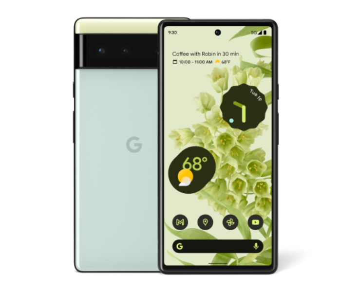 Google Pixel 6 8GB RAM 128GB with Google Tensor 5G Smartphone - Sorta Seafoam - Zoom Image 1