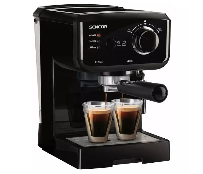 Sencor SES1710BK 1140W Espresso Machine with Pre-Brew Function-Black - Zoom Image 8