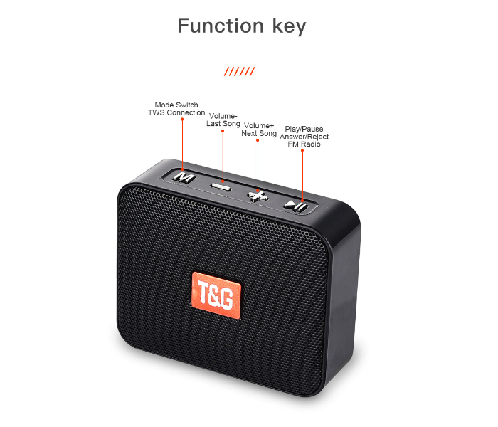 Portable 1778 Bluetooth Wireless Square Speaker - Black - Zoom Image 2