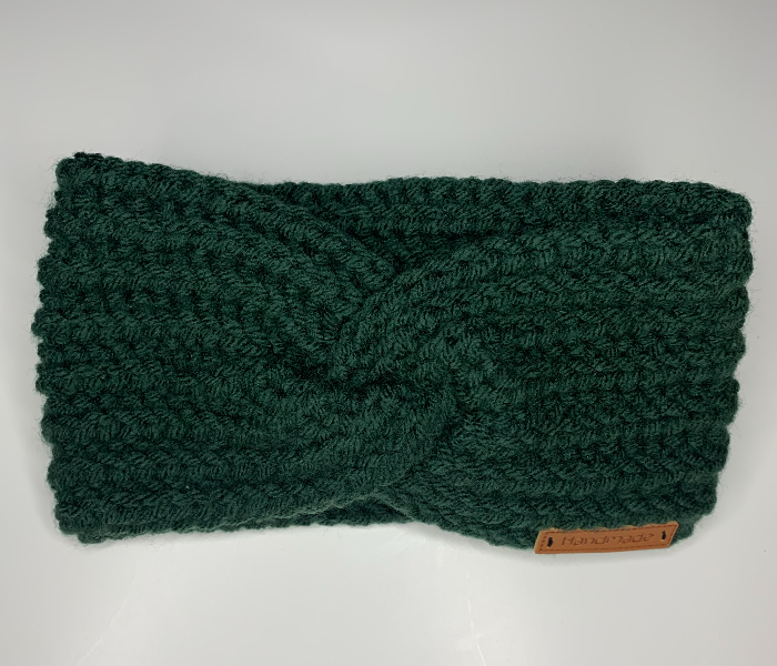 Crochet CAHB-1 Twisted Soft Handmade Ear Warmer Headbands for Adults - Green - Zoom Image 1