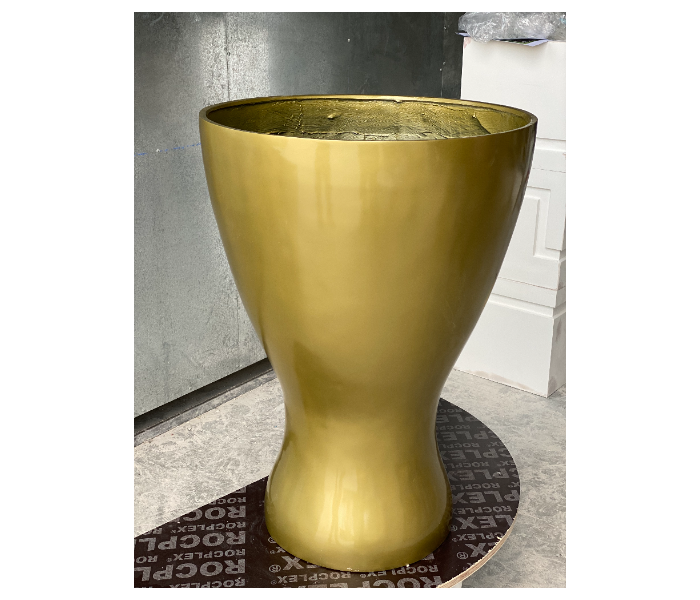 Grace GQ-303/A Exotic Royal Design Garden GRP Planters for Interior and Exterior - Gold - Zoom Image 3