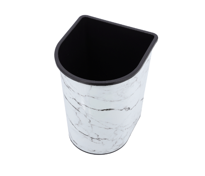 Delcasa DC1973 20Liter Lightweight Plastic Dustbin -Black and White - Zoom Image 3