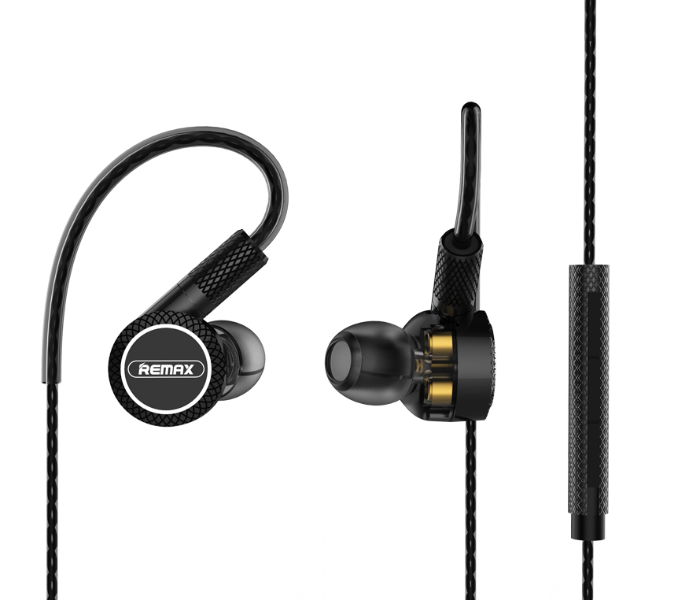 Remax RM-590 Triple-Moving-Coil Earphone -Black - Zoom Image 1