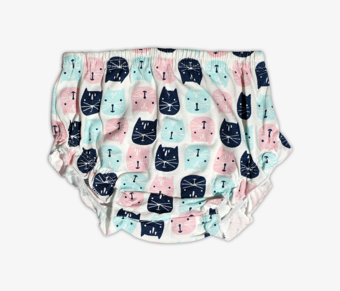 Hugs and Kisses SU19MGL18 6-9Month Cute Kitty Baby Girl Frocks -Blue and Pink - Zoom Image 3