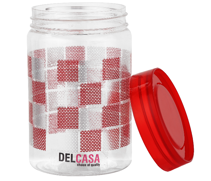 Delcasa DC2183 2100ml Lightweight Plastic Canister - Red - Zoom Image 3