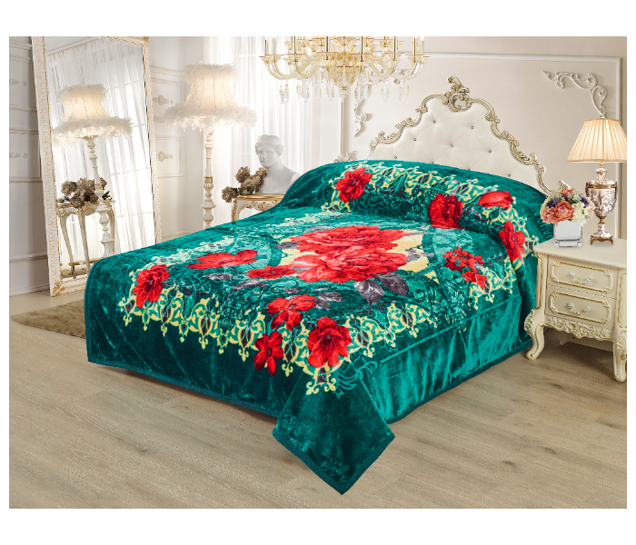 Stargold SG-BL2032 9Lbs 2Ply Single Bed Embossed Super Soft Blanket - Green - Zoom Image