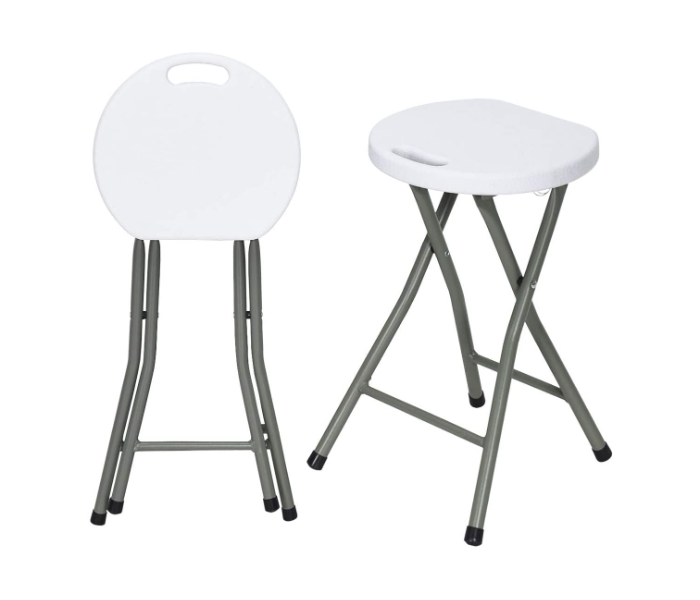 Blow Mold HY-ZD32A Portable Folding Camping Stool -White - Zoom Image 2