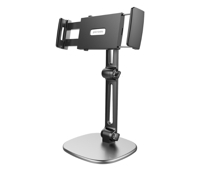 Porodo PD-TBFS-GY Aluminum Shell 360 Degree Full Rotate Multi-Joint Universal Mount Adjustable Mobile Phone and Tablet Holder - Grey - Zoom Image 1