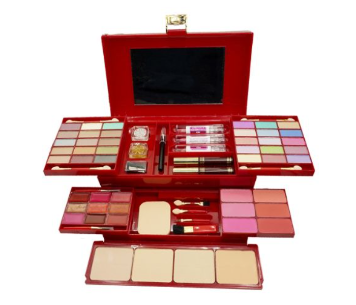 KMES C-888 Top Quality Big Makeup Set for Women - Red - Zoom Image