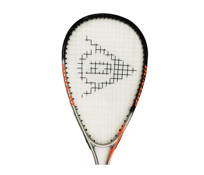 Dunlop Hyper Ti Squash Racket - Black and Silver with Neon Orange accent - Zoom Image 2