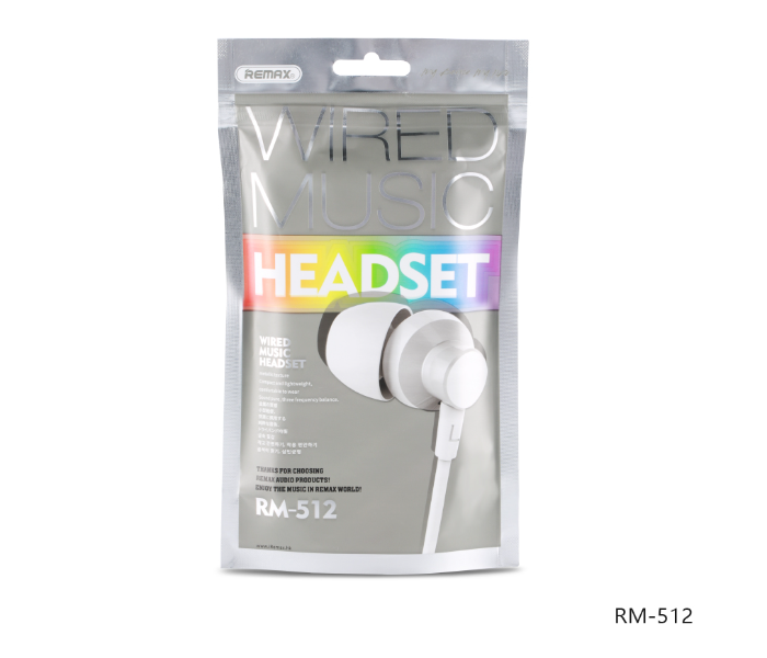 Remax RM-512 Metal Wired Music Headset -Silver - Zoom Image 2