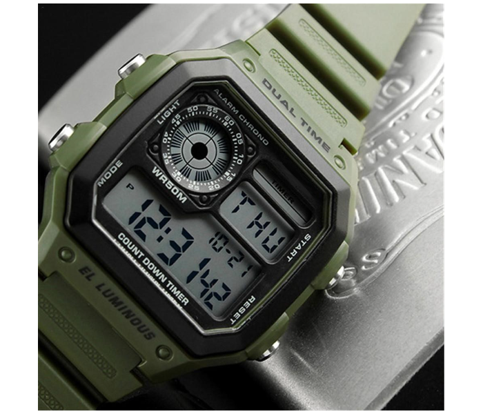 X-LOTS Water Resistant Shock Military Sports Digital Watch - Green - Zoom Image 2