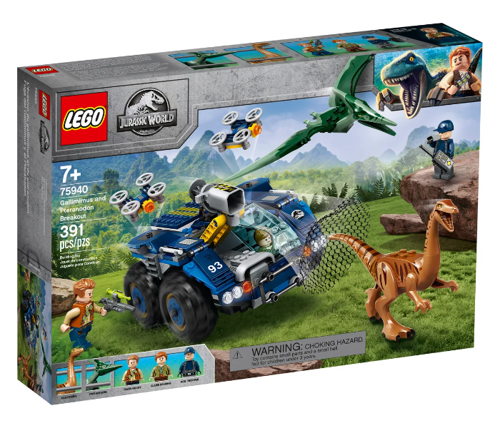 Lego 391 Piece Gallimimus And Pteranodon Breakout Interactive Building Set for Kids - Zoom Image 2