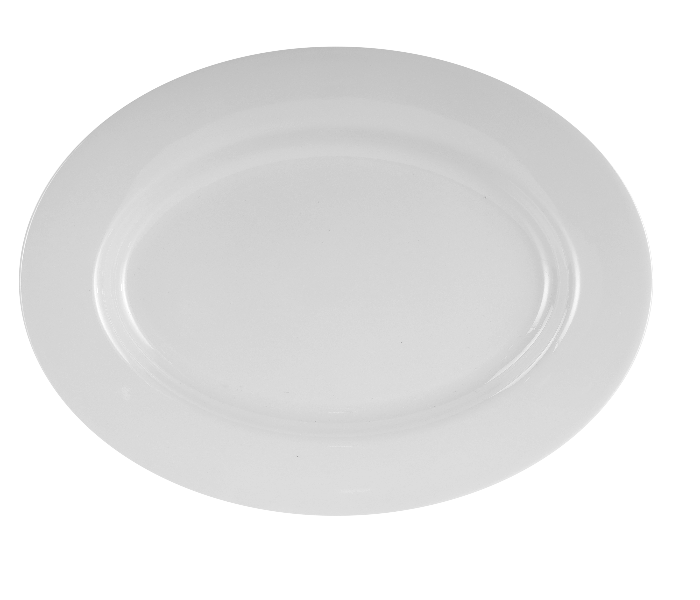 Delcasa DC2327 7 Inch Melamine Deep Oval Tray - White - Zoom Image 1