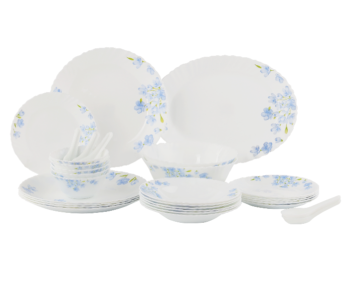 Delcasa DC2212 33 Pieces Opalware Dinner Set - White - Zoom Image 1