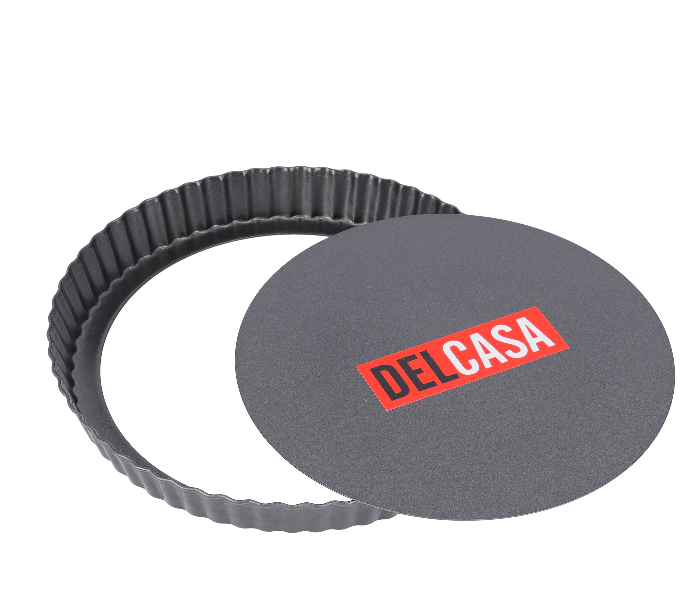 Delcasa DC2038 22x2.5CM Non-Stick Pie Cake Pan With Loose Base -Grey - Zoom Image 3