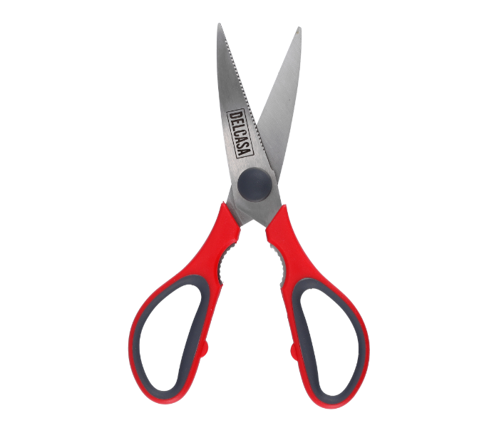 Delcasa DC1839 8 Inch Durable Kitchen Scissors with Stainless Steel Blade - Red - Zoom Image 1