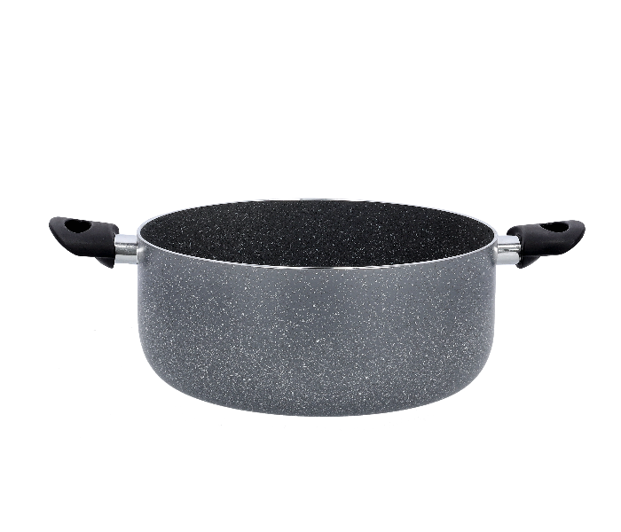 Delcasa DC1900 24 cm Granite Coated Casserole with Glass Lid -Grey - Zoom Image 3