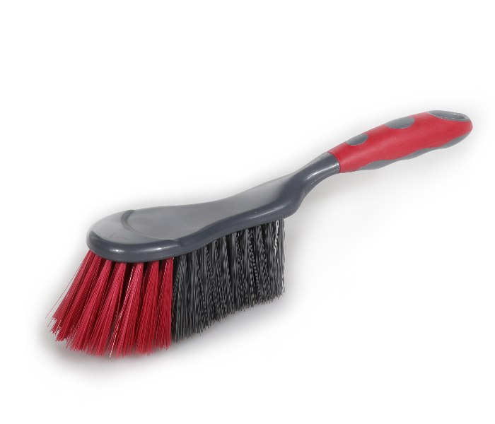 Delcasa DC1606 Durable Household Hand Brush for Indoor and Outdoor Cleaning - Red & Grey - Zoom Image