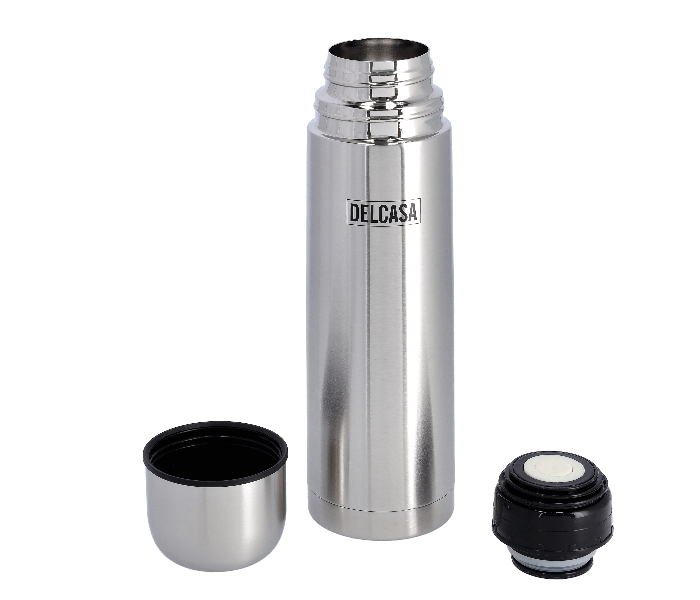 Delcasa DC1768 1000ml Stainless Steel Durable and Leak Proof Vacuum Bottle - Silver - Zoom Image 4