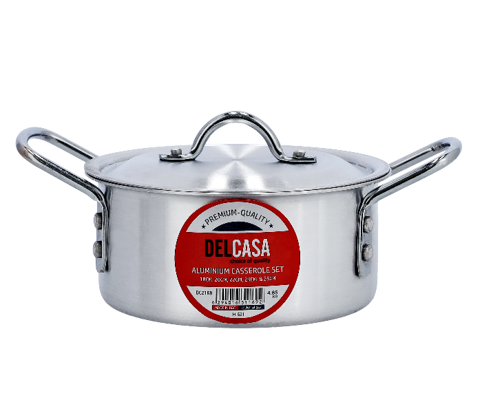 Delcasa DC2168 5 Set Aluminium Casserole Pot - Silver - Zoom Image 2