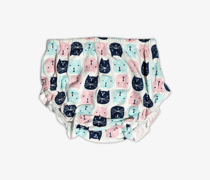 Hugs and Kisses SU19MGL18 3-6Month Cute Kitty Baby Girl Frocks -Blue and Pink - Zoom Image 3