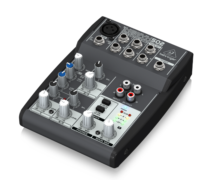 Behringer XENYX 502 Premium 5 Input 2 Bus Mixer with XENYX Mic Preamp and British EQ - Black - Zoom Image 2