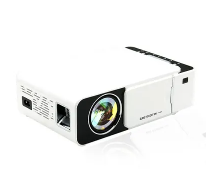 LED Smart Projector HD Home Theatre with Stereo Speakers - White - Zoom Image 1